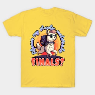 Finals? Alpaca My Study Materials! | Fun Alpaca Student Design T-Shirt